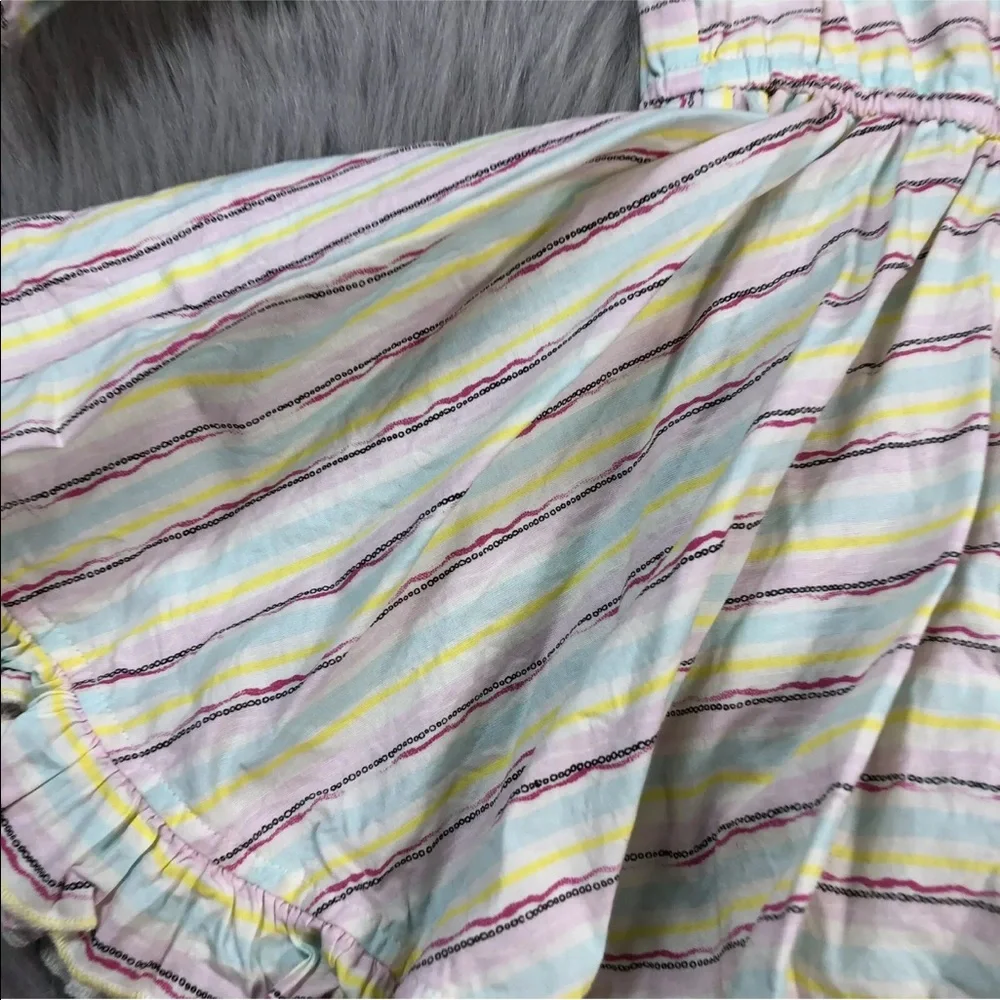 Little Minis Toddler Girls 4T Rainbow Stripe Dress With Bloomers